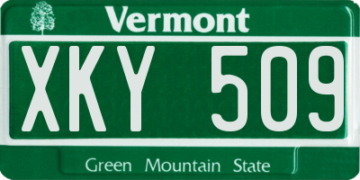 VT license plate XKY509