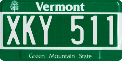 VT license plate XKY511