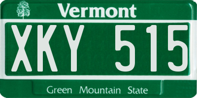 VT license plate XKY515