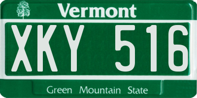 VT license plate XKY516