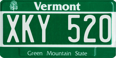 VT license plate XKY520