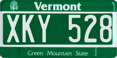 VT license plate XKY528