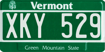 VT license plate XKY529