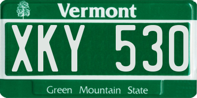 VT license plate XKY530