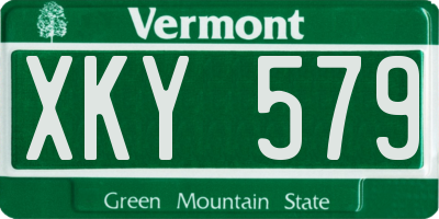 VT license plate XKY579