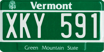 VT license plate XKY591