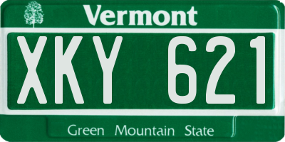 VT license plate XKY621