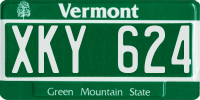 VT license plate XKY624