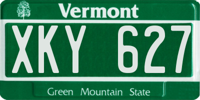 VT license plate XKY627