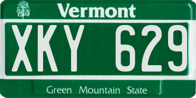 VT license plate XKY629