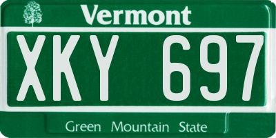 VT license plate XKY697