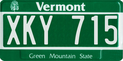 VT license plate XKY715