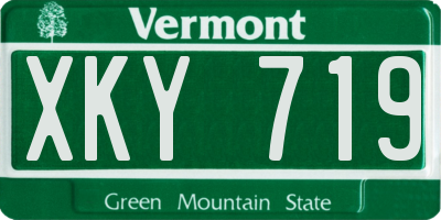 VT license plate XKY719