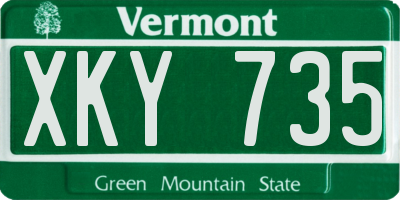 VT license plate XKY735