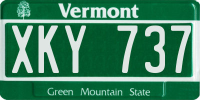 VT license plate XKY737