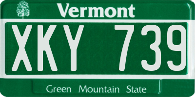 VT license plate XKY739