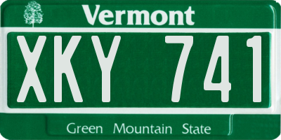VT license plate XKY741