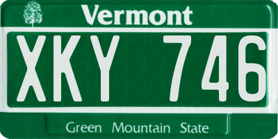 VT license plate XKY746