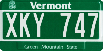 VT license plate XKY747