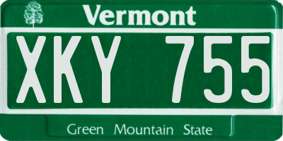 VT license plate XKY755