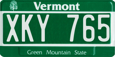VT license plate XKY765