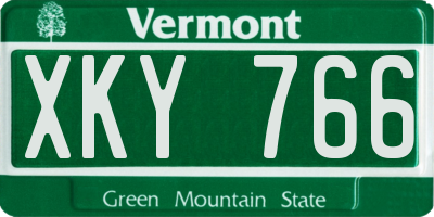 VT license plate XKY766
