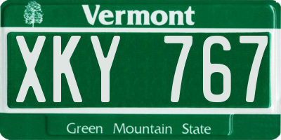 VT license plate XKY767