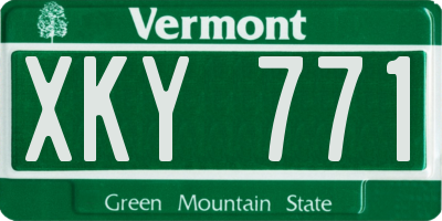 VT license plate XKY771