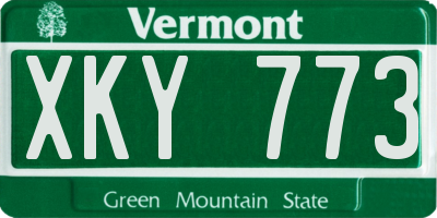 VT license plate XKY773
