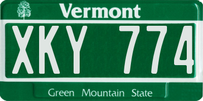 VT license plate XKY774