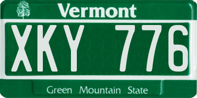 VT license plate XKY776