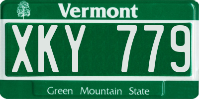 VT license plate XKY779