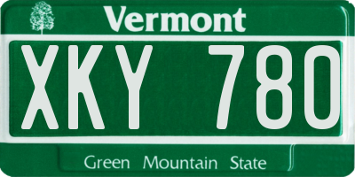 VT license plate XKY780