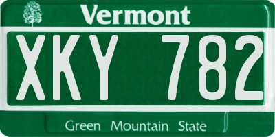 VT license plate XKY782