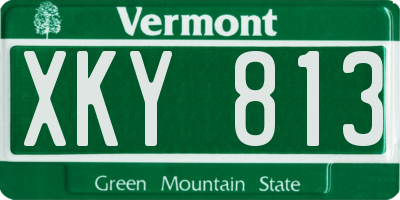 VT license plate XKY813