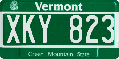 VT license plate XKY823