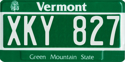 VT license plate XKY827