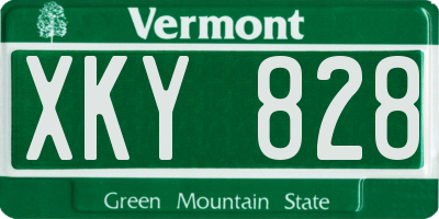 VT license plate XKY828