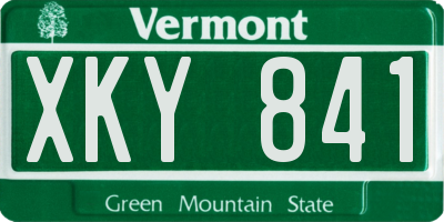 VT license plate XKY841