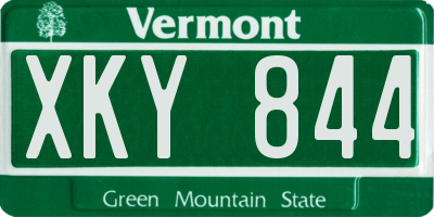 VT license plate XKY844