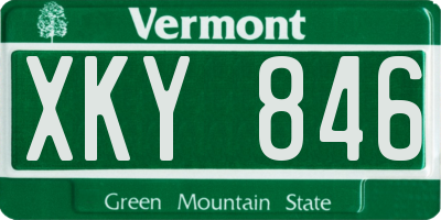 VT license plate XKY846
