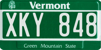 VT license plate XKY848