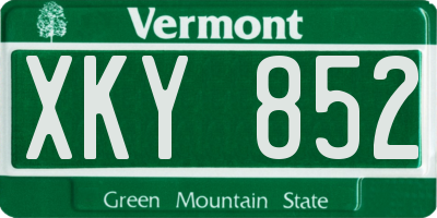VT license plate XKY852