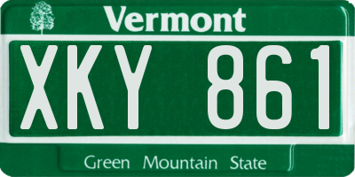 VT license plate XKY861