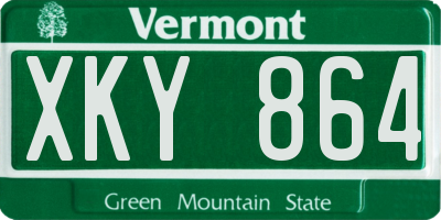 VT license plate XKY864