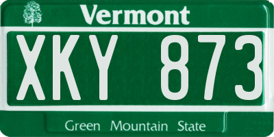 VT license plate XKY873