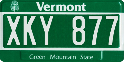 VT license plate XKY877