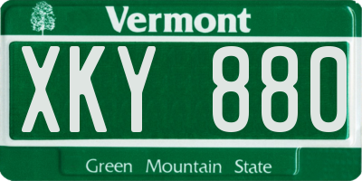 VT license plate XKY880