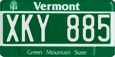 VT license plate XKY885