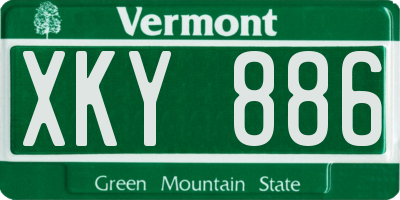 VT license plate XKY886